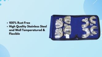 API Impression Trays E-Denture Non-Perforated Set Of 8 Pcs